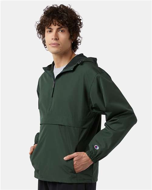 Dark Green Packable Anorak Jacket - CO200