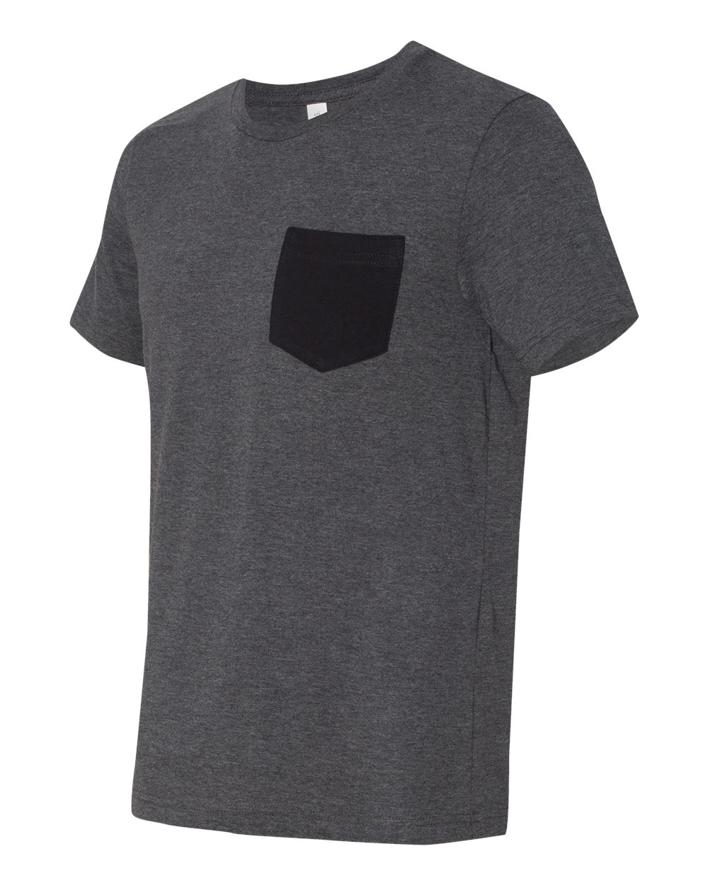 Dark Grey Heather/ Black Jersey Pocket Tee - 3021