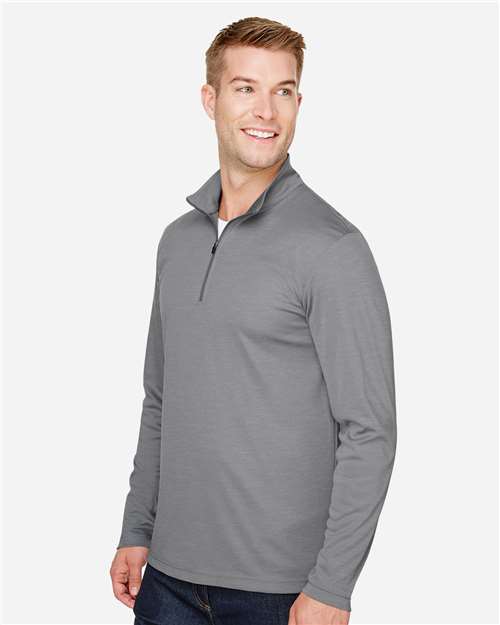 Dark Grey Heather Men's Zone Sonic Heather Performance Quarter-Zip Pullover - TT31H