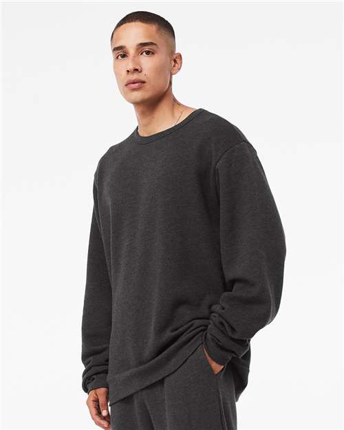 Dark Grey Heather Sponge Fleece Classic Crewneck Sweatshirt - 3911