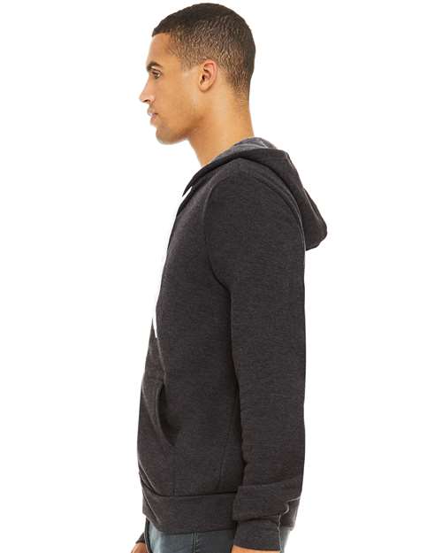 Dark Grey Heather Sponge Fleece Full-Zip Hoodie - 3739