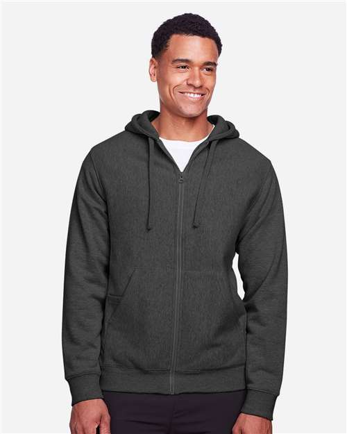 Dark Grey Heather Unisex Zone HydroSport™ Heavyweight Full-Zip Hooded Sweatshirt - TT95