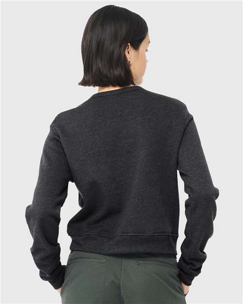 Dark Grey Heather Women's Sponge Fleece Classic Crewneck Sweatshirt - 7511