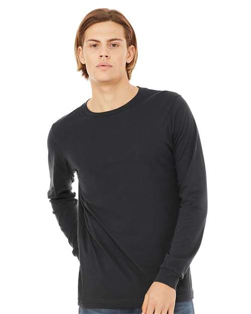 Dark Grey Jersey Long Sleeve Tee - 3501