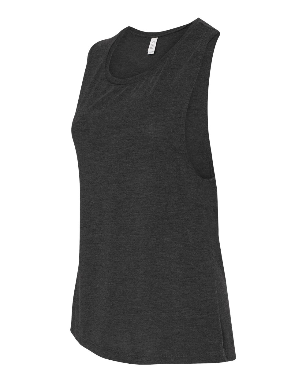 Dark Grey Women's Flowy Scoop Muscle Tank - 8803