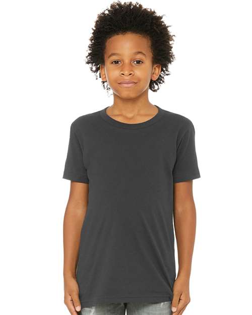 Dark Grey Youth Jersey Tee - 3001Y