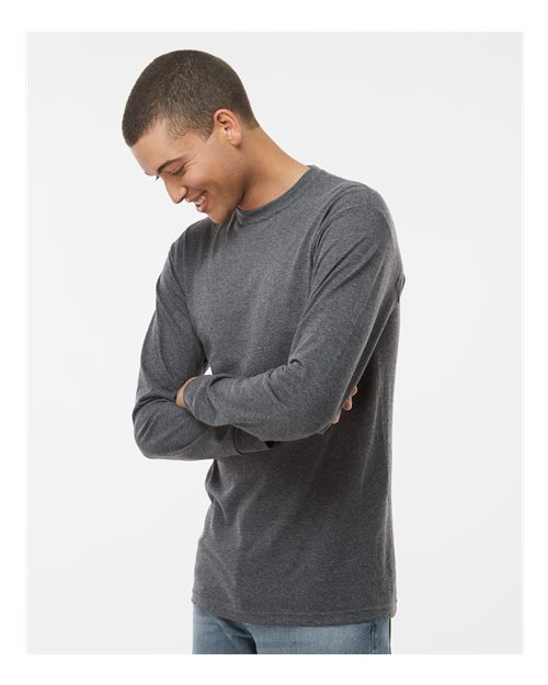 Dark Heather Gold Soft Touch Long Sleeve T-Shirt - 4820