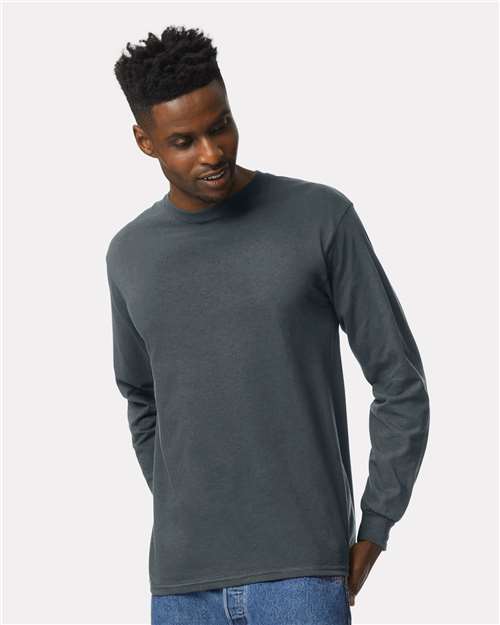 Dark Heather Ultra Cotton® Long Sleeve T-Shirt - 2400