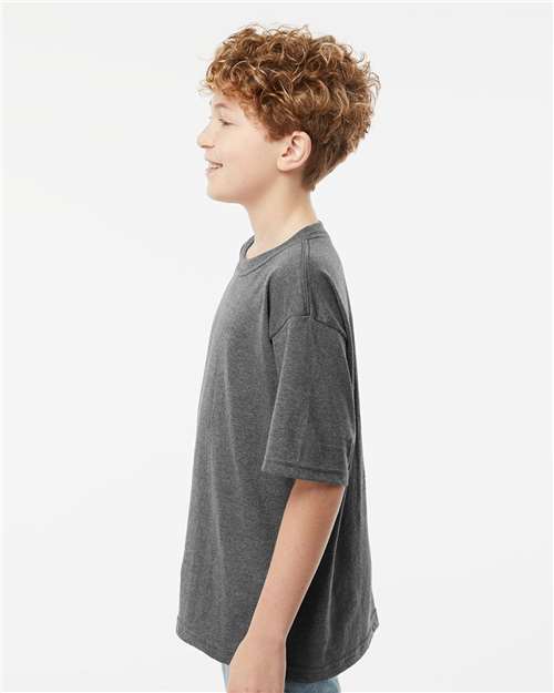 Dark Heather Youth Gold Soft Touch T-Shirt - 4850