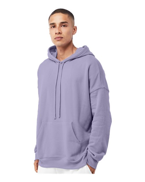 Dark Lavender Sponge Fleece Drop Shoulder Hoodie - 3729