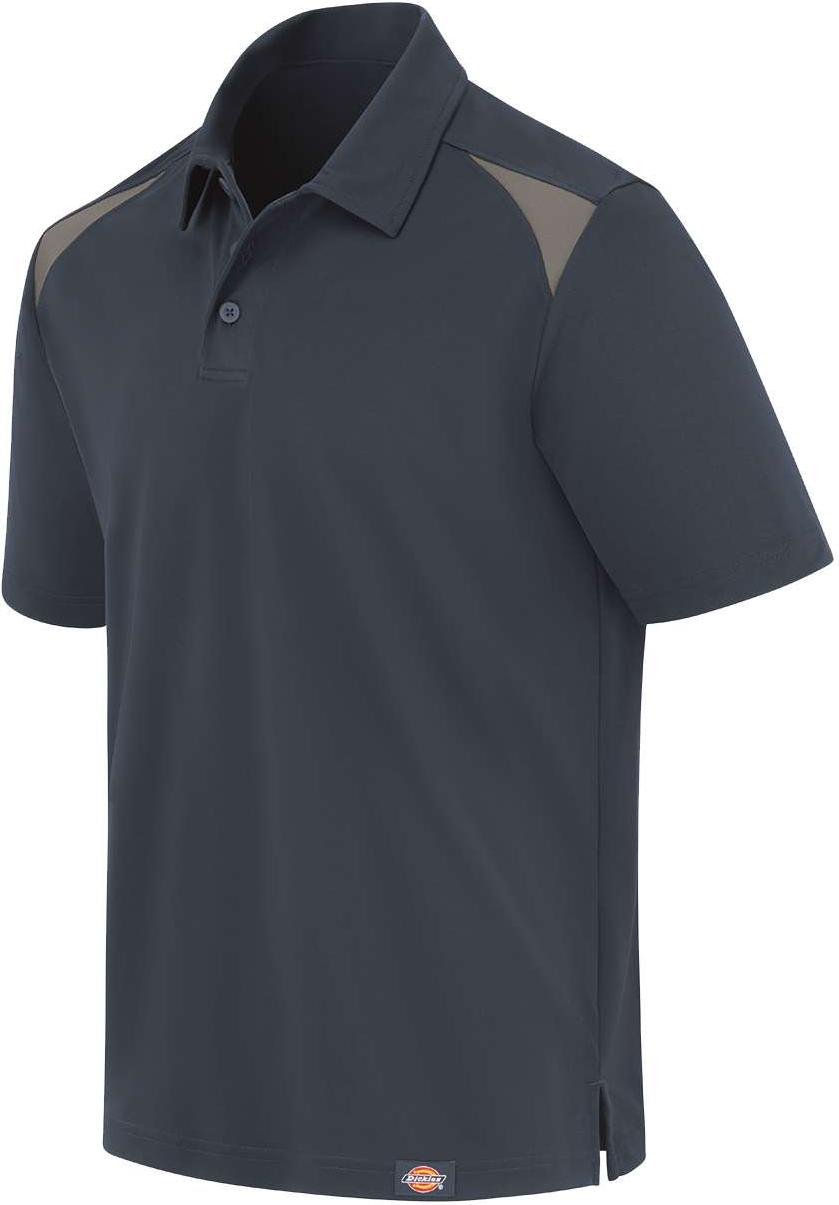 Dark Navy/ Smoke Team Performance Short Sleeve Work Shirt - LS66