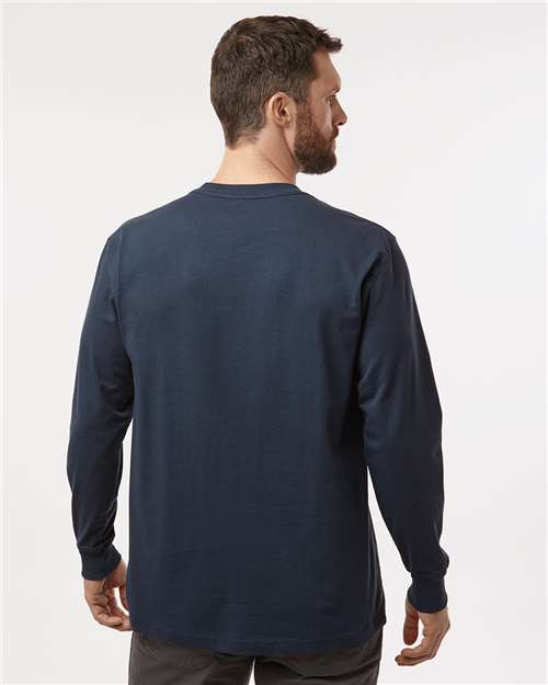 Dark Navy Traditional Heavyweight Long Sleeve T-Shirt - Tall Sizes - WL50T