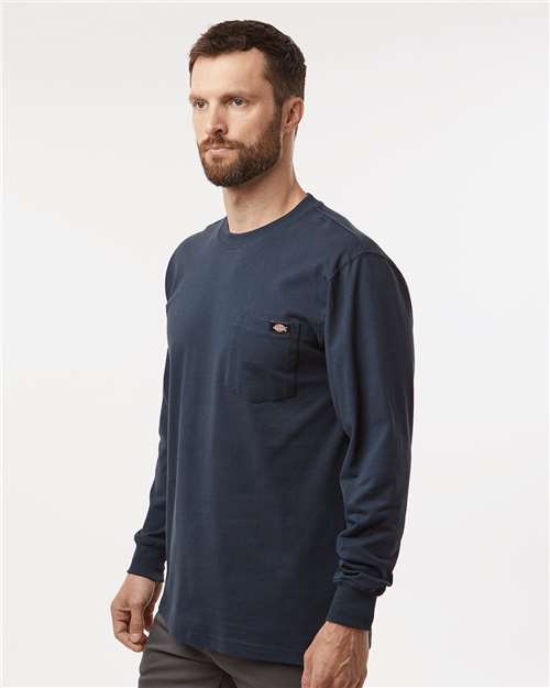 Dark Navy Traditional Heavyweight Long Sleeve T-Shirt - Tall Sizes - WL50T