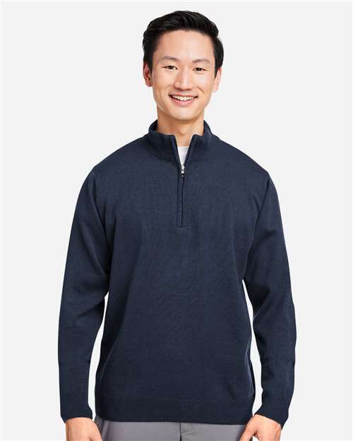 Dark Navy Unisex Pilbloc™ Quarter-Zip Pullover Sweater - M421