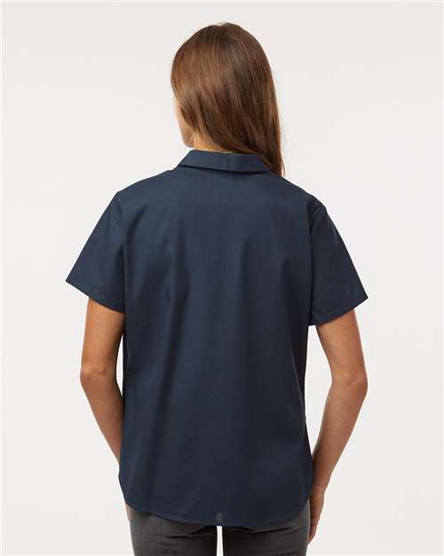 Dark Navy Women's Industrial Short Sleeve Work Shirt - 5350