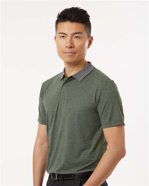 Dark Olive Heathered Transit Tech Polo - MPTNTS0