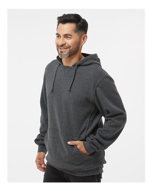 Dark Oxford Woodland Fleece Hooded Pullover - 7035