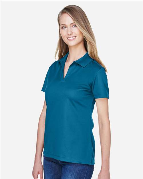 Dark Teal Women's CrownLux Performance® Plaited Polo - DG20W