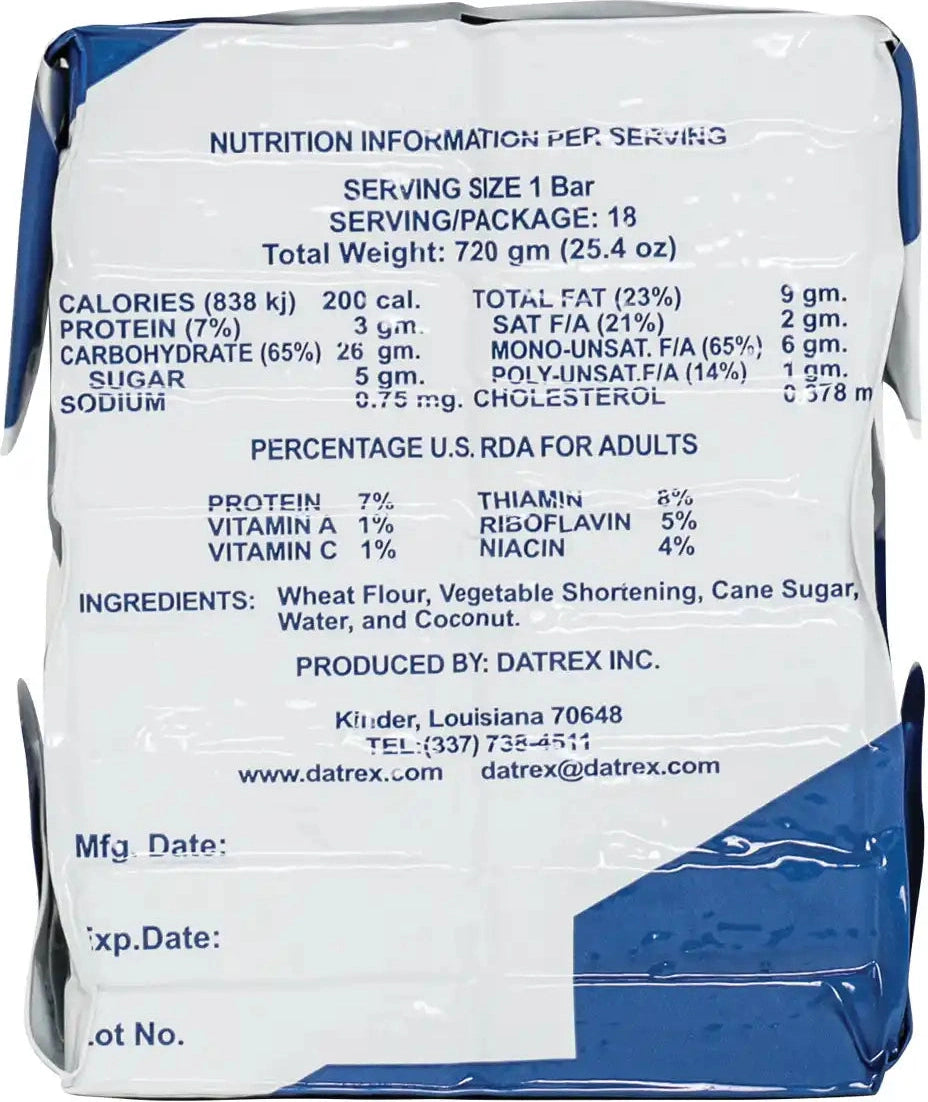 Datrex Blue 3600 Calorie Emergency Food Ration