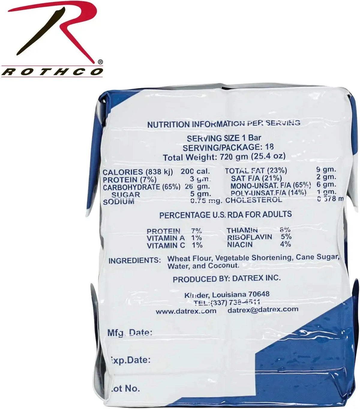 Datrex Blue 3600 Calorie Emergency Food Ration