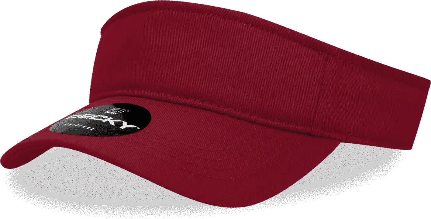 Decky 3001 Sports Visor - Maroon - one Size Fits Most