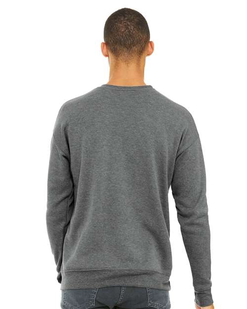 Deep Heather Sponge Fleece Drop Shoulder Crewneck Sweatshirt - 3945