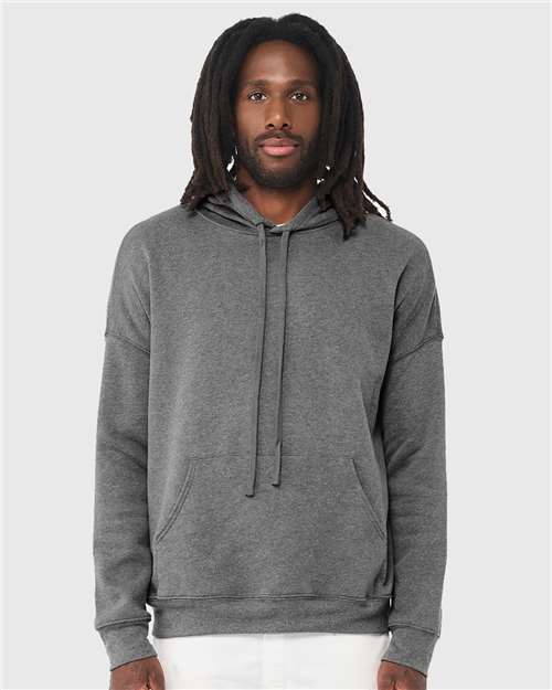 Deep Heather Sponge Fleece Drop Shoulder Hoodie - 3729