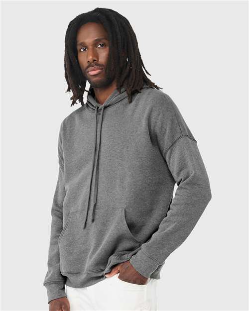 Deep Heather Sponge Fleece Drop Shoulder Hoodie - 3729