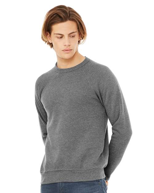 Deep Heather Sponge Fleece Raglan Crewneck Sweatshirt - 3901