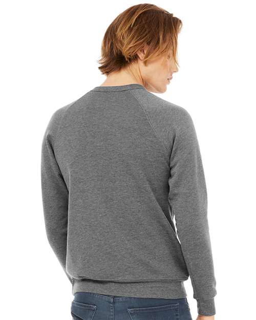 Deep Heather Sponge Fleece Raglan Crewneck Sweatshirt - 3901
