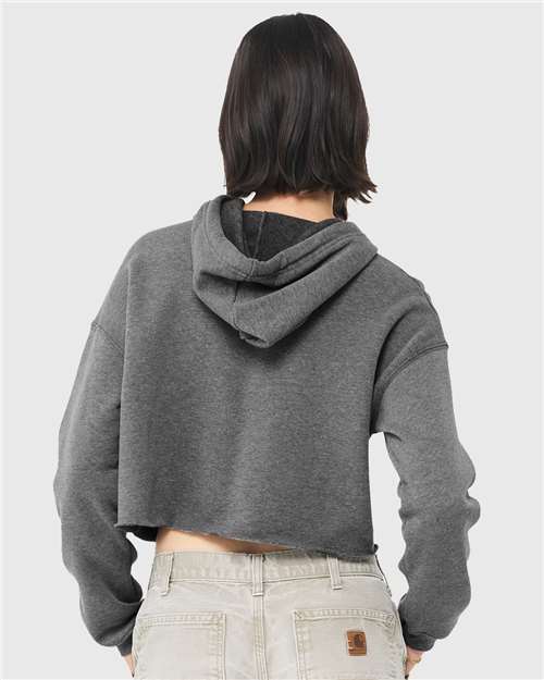 Deep Heather Women's Crop Fleece Hoodie - 7502