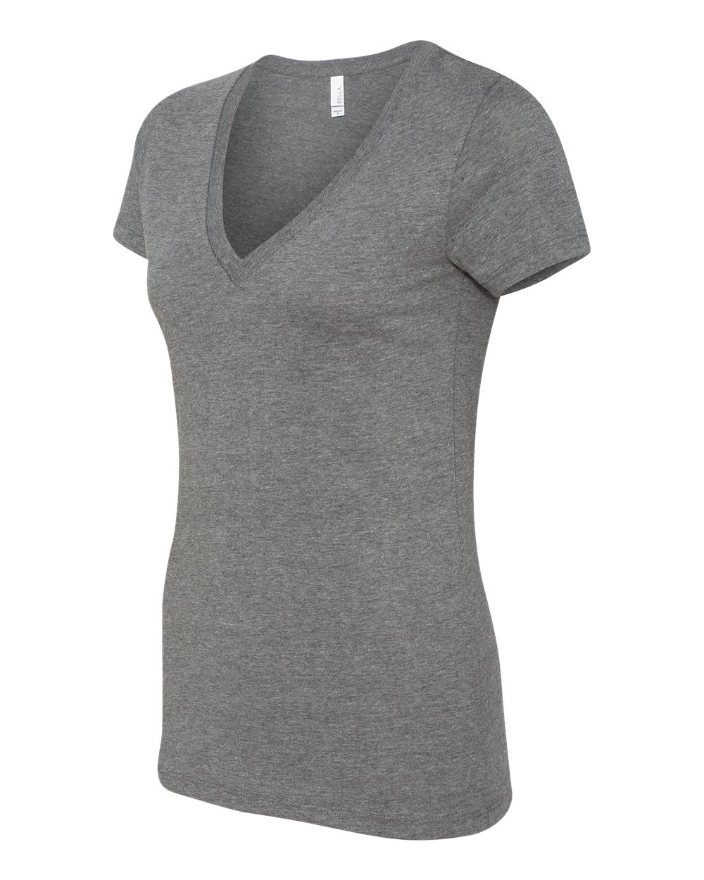 Deep Heather Women’s Jersey Deep V-Neck Tee - 6035