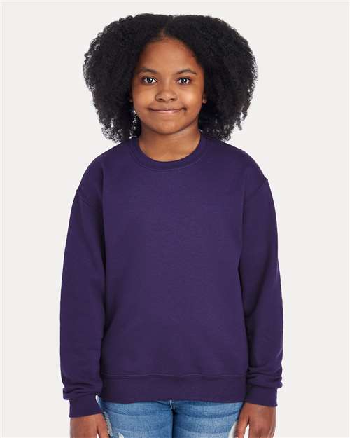 Deep Purple NuBlend® Youth Crewneck Sweatshirt - 562BR