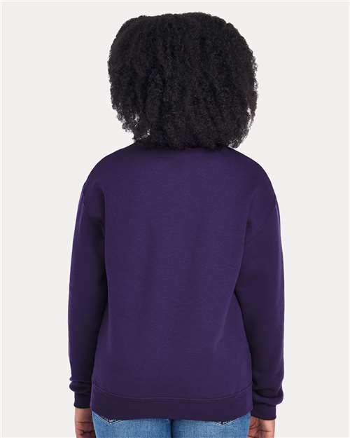 Deep Purple NuBlend® Youth Crewneck Sweatshirt - 562BR
