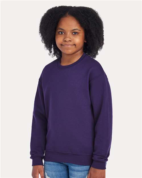 Deep Purple NuBlend® Youth Crewneck Sweatshirt - 562BR