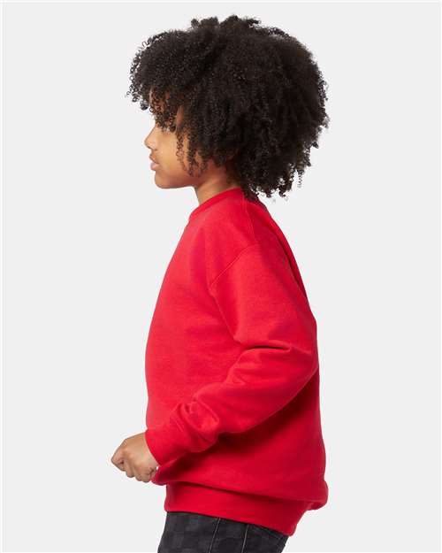 Deep Red Ecosmart® Youth Crewneck Sweatshirt - P360