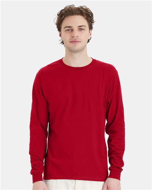 Deep Red Essential-T Long Sleeve T-Shirt - 5286