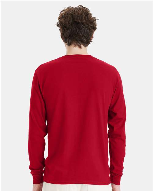 Deep Red Essential-T Long Sleeve T-Shirt - 5286