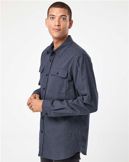 Denim Solid Flannel Shirt - 8200