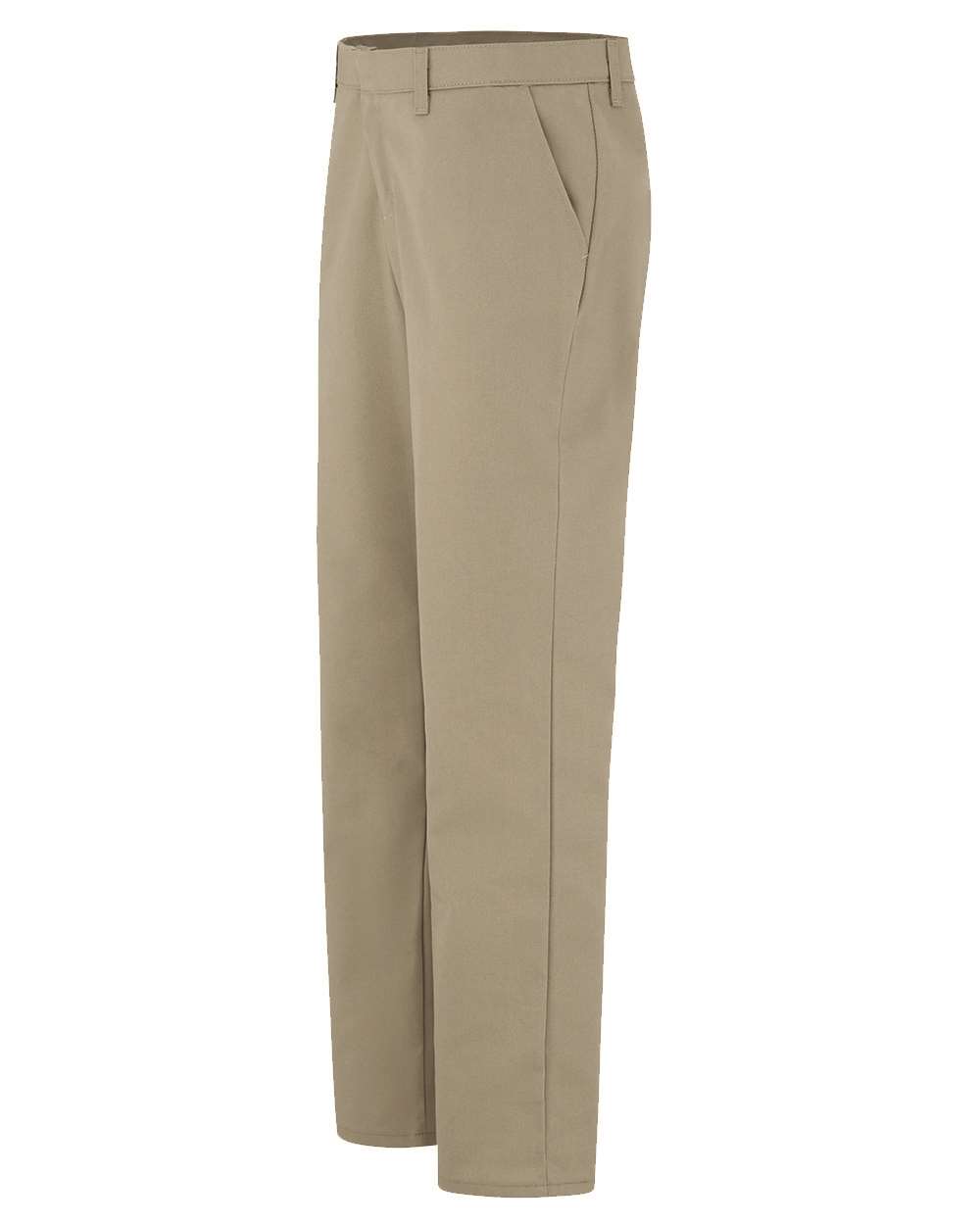 Desert Sand - 37 Unhemmed Women's Industrial Flat Front Pants - FP92