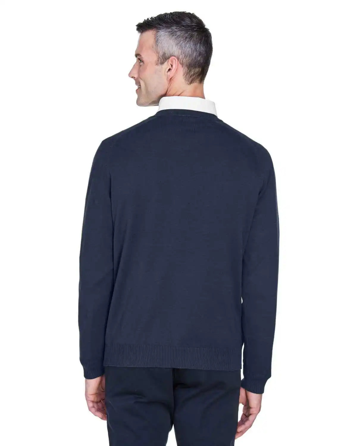 Devon & Jones D475 Men’s V-neck Sweater - Navy