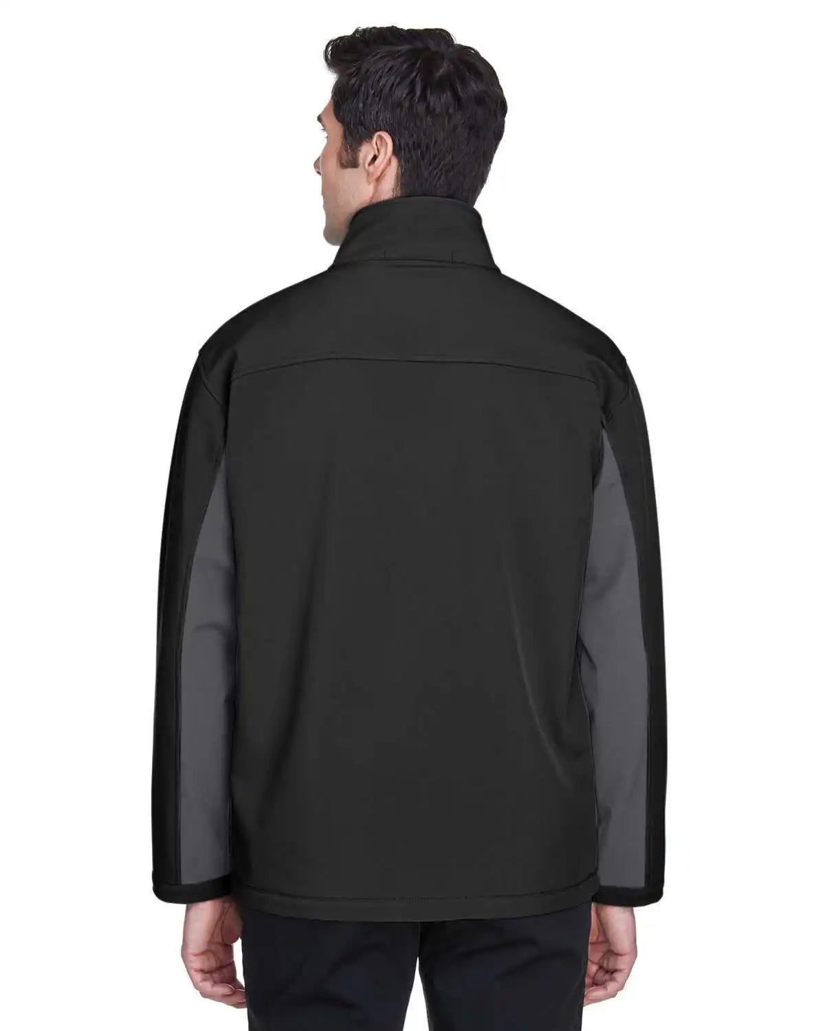 Devon & Jones D997 Men’s Soft Shell Colorblock Jacket - Black Dark Charcoaloal