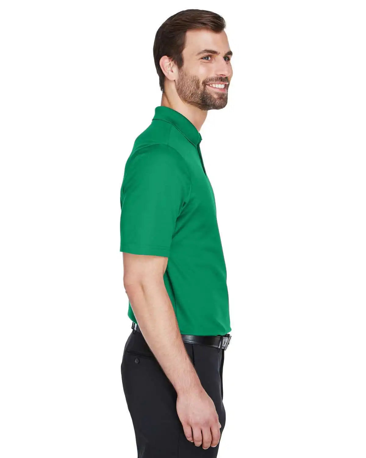 Devon & Jones Dg20 Crownlux Performance Men’s Plaited Polo - Kelly Green