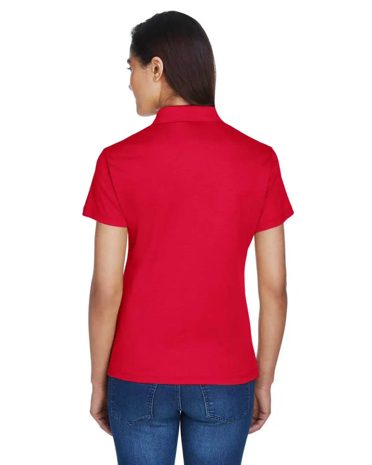 Devon & Jones Dg200w Ladies’ Pima-tech Jet Pique Polo - Red