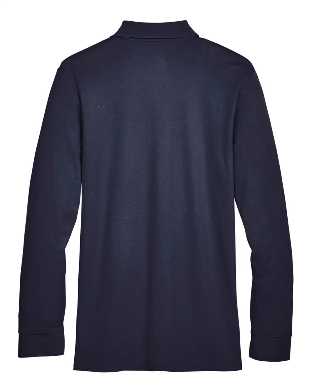 Devon & Jones Dg20l Men’s Crownlux Performance® Plaited Long Sleeve Polo - Navy