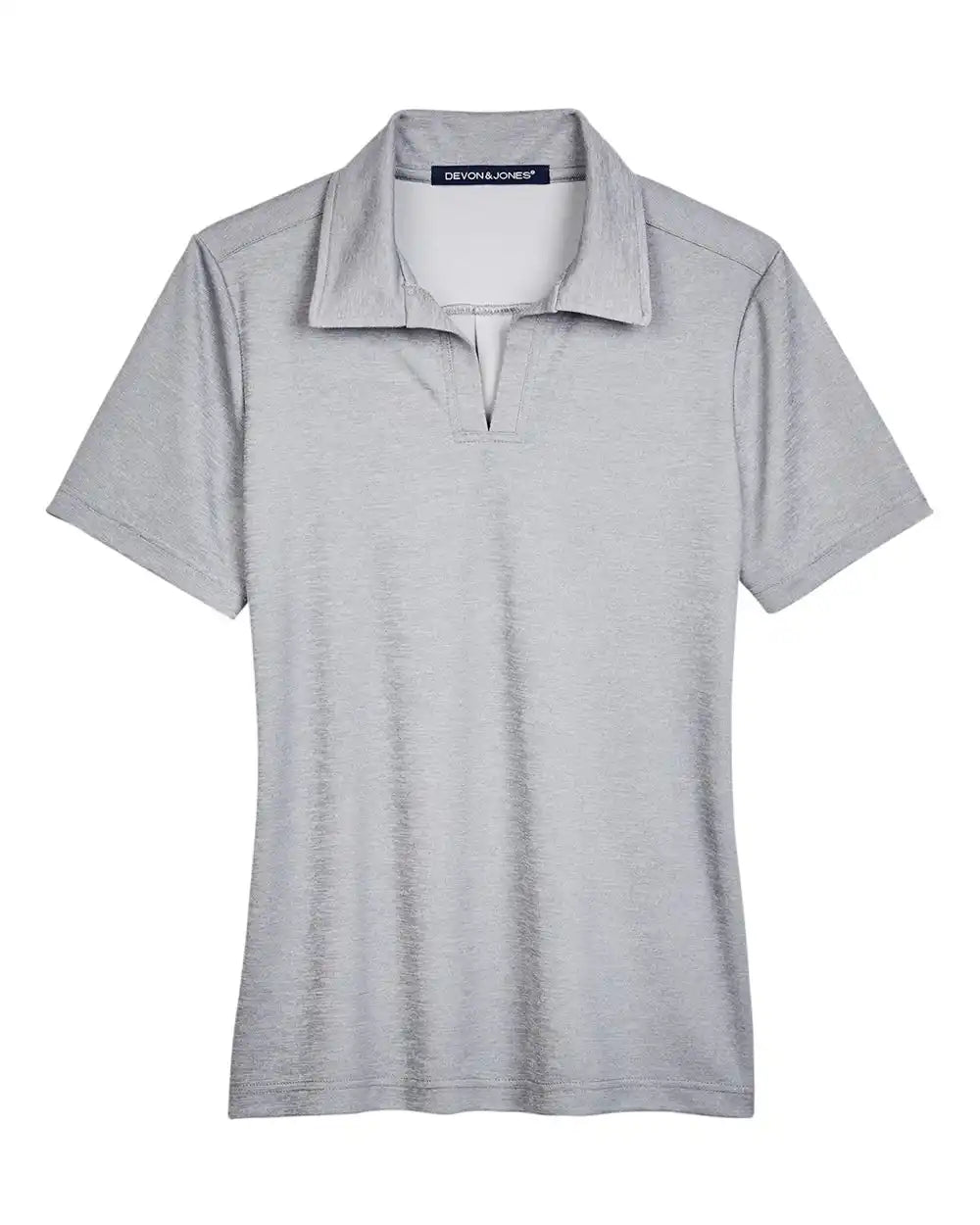 Devon & Jones Dg22w Women’s Crownlux Performance® Address Melange Polo - Grey Heather - Xs