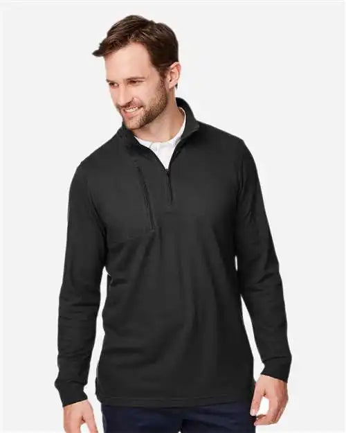 Devon & Jones Dg400 Men’s New Classics® Performance Quarter-zip Pullover - Black