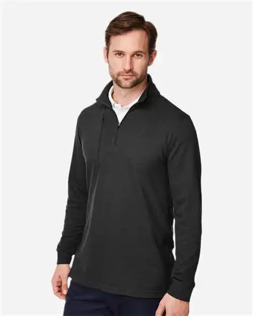 Devon & Jones Dg400 Men’s New Classics® Performance Quarter-zip Pullover - Black