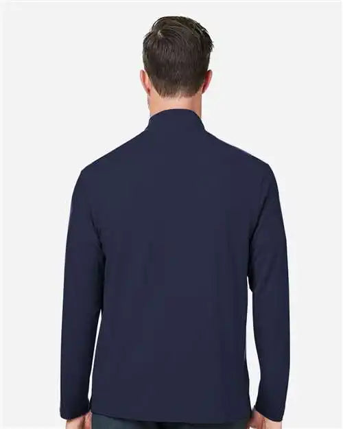Devon & Jones Dg425 Men’s Raleigh Stretch Quarter-zip Pullover - Navy
