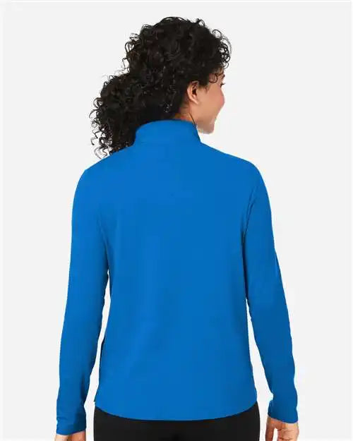 Devon & Jones Dg425w Women’s Raleigh Stretch Quarter-zip Pullover - French Blue